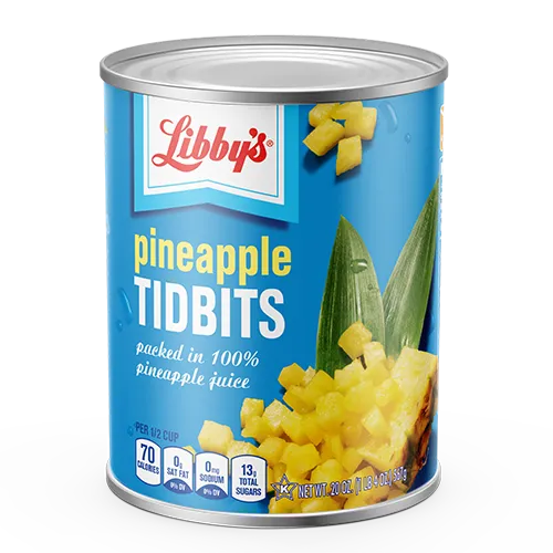 Pineapple Tidbits all natural in fresh pineapple juice